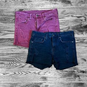 H&M distressed denim shorts